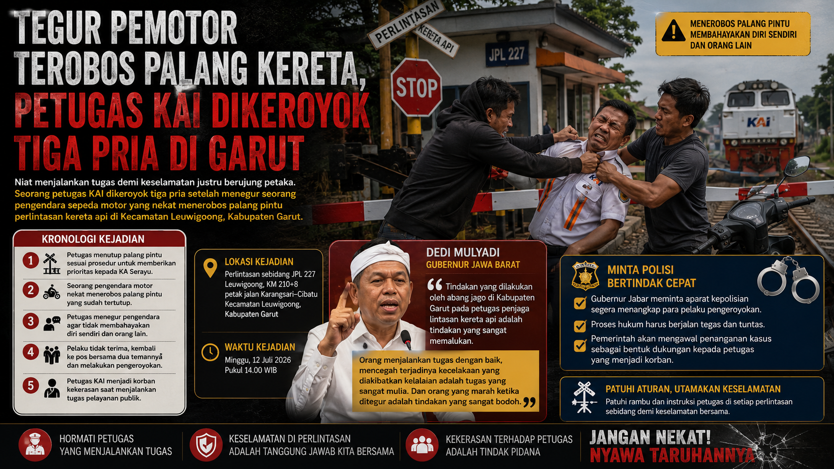 Petugas KAI Dikeroyok